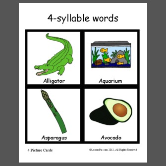 4 syllable words